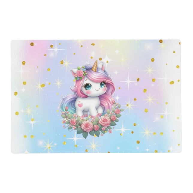 Baby Unicorn Placemat, Placemat (Front)
