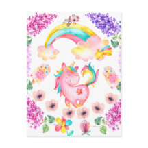 Baby unicorn playing in her garden Multi products