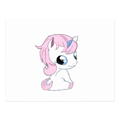 Baby unicorn postcard