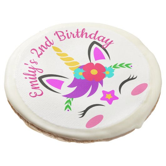 Baby Unicorn Sugar Cookie - One Dozen (Angled)