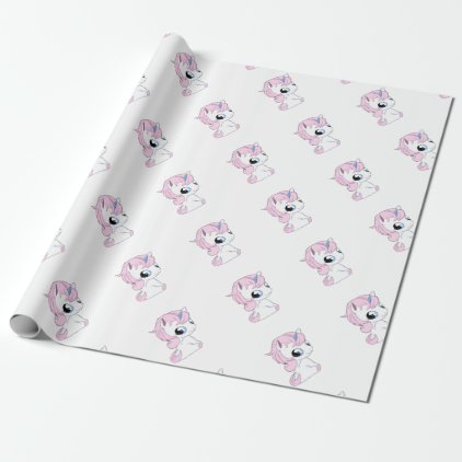 Baby unicorn wrapping paper