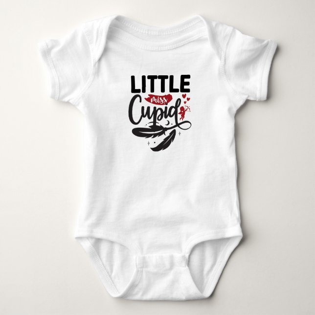 Baby Valentine's Day Little Miss Cupid Baby Bodysuit (Front)