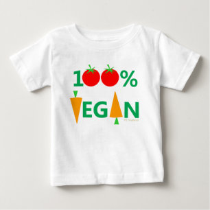 Baby Vegan Cute Cartoon Vegetables Humorous T-Shirt