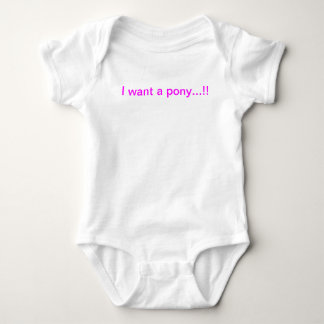 Baby vest "i want a pony" baby bodysuit
