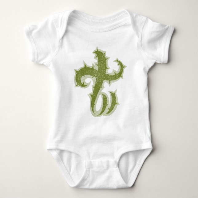 Baby Vintage Cactus Baby Bodysuit (Front)