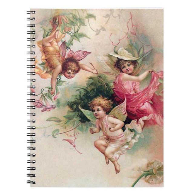 Baby Vintage Cherub Fairy's Notebook (Front)