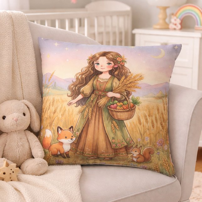 Baby Virgo Zodiac Nursery Kids Throw Pillow (Creator Uploaded)