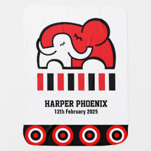 Baby visual stimulation name birth custom blanket