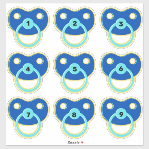 Baby Wants Binky  Fun Baby Shower Game Pacifier Sticker