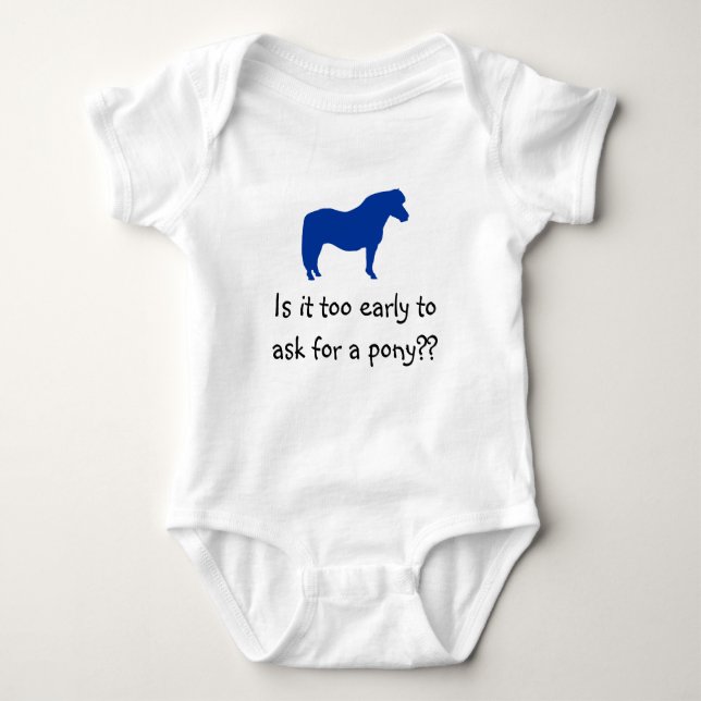 Baby Wants Pony Baby Bodysuit (Front)