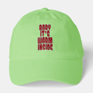 Baby Warm Inside Cozy Holiday Slogan Design Hat