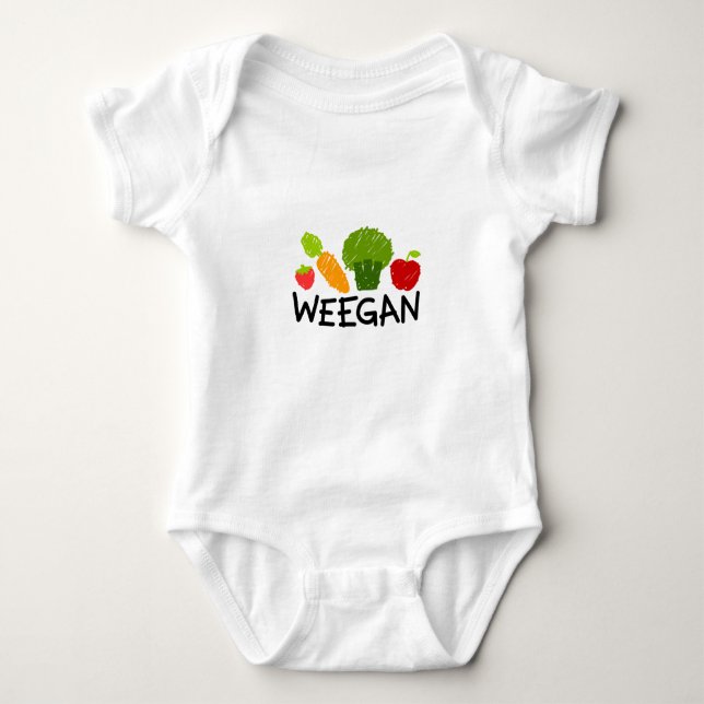 Baby Weegan Bodysuit - Light (Front)