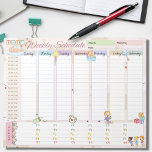 Baby Weekly Schedule Planner Pastel Light Pink Notepad<br><div class="desc">The "Baby Weekly Schedule Planner Pastel Light Pink Themed" is a letter-sized notepad that has been created with the purpose of assisting parents in arranging and preparing their baby's weekly schedule. The notepad is visually appealing with a pastel light pink color scheme and includes a weekly time grid, as well...</div>