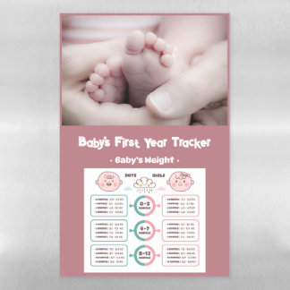 Baby Weight Tracker | First Year Milestone Chart Magnetic Dry Erase Sheet