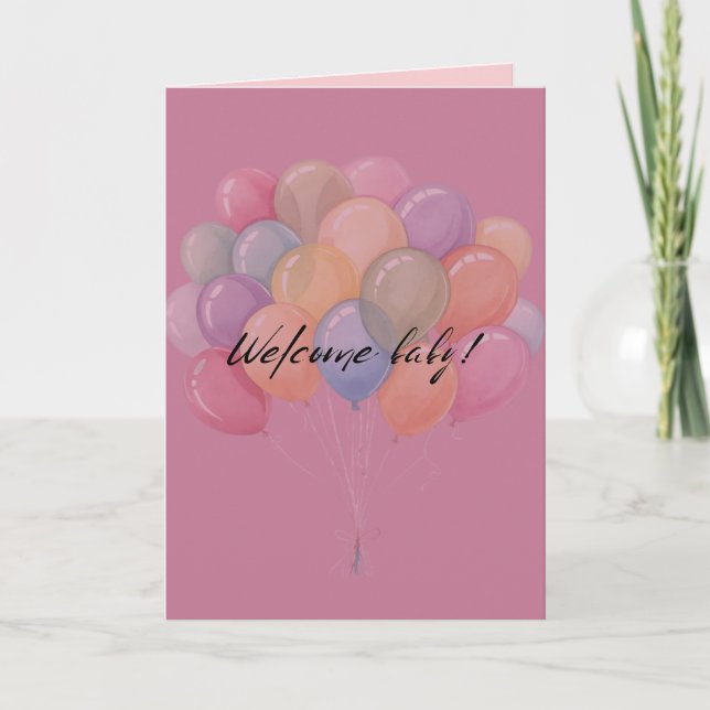 Baby Welcome Greeting Card  (Front)
