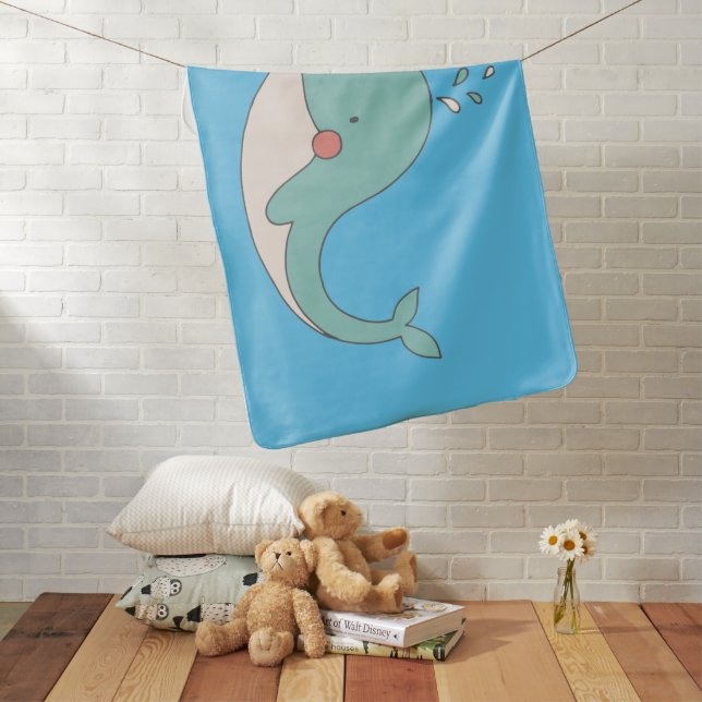 Baby Whale Blanket – Soft & Cozy Personalized Baby (In Situ)