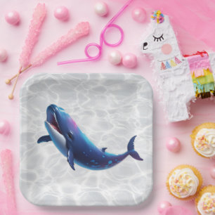 Baby Whale Platter Paper Plates