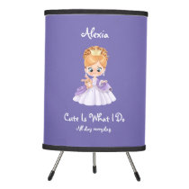 Baby white and purple baby tripod lamp