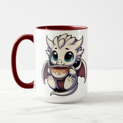 Baby White Dragon drinking coffee tea Mug