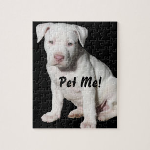 Pitbull, White, Life is Better, White Background (1000 Piece Puzzle, Size  19x27, Challenging Jigsaw Puzzle for Adults and Family, Made in USA)