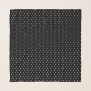 Baby White Star of David Black Square Head Scarf