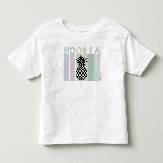 BABY WHITE T-SHIRT "Mo'orea" By Itata'e (Front)