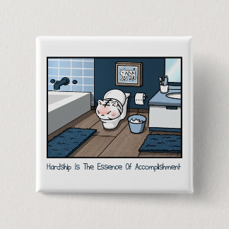 Baby White Tiger Hardship Badge Funny Cartoon Cat Button