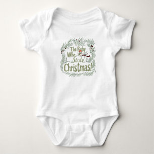 Baby Who Stole Christmas with Snowman Bodysuit