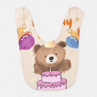 Baby wib- HAPPY BIRTHDAY Baby Bib