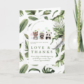 Baby Wild Animals | Baby Shower Thank You Card