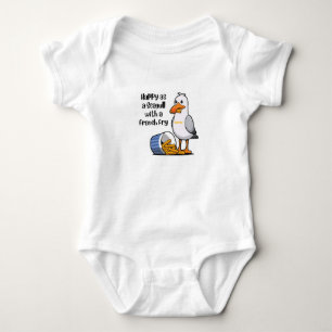 Baby Wildwood Seagull with French Fries Bodysuit