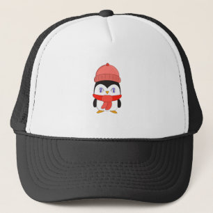 Baby Winter Penguin Trucker Hat