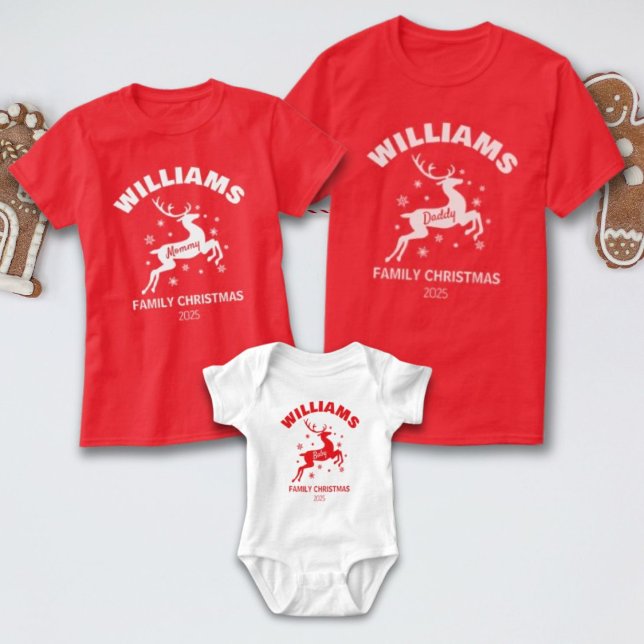 Baby Winter Reindeer Family Christmas Baby Bodysuit (Creator Uploaded)