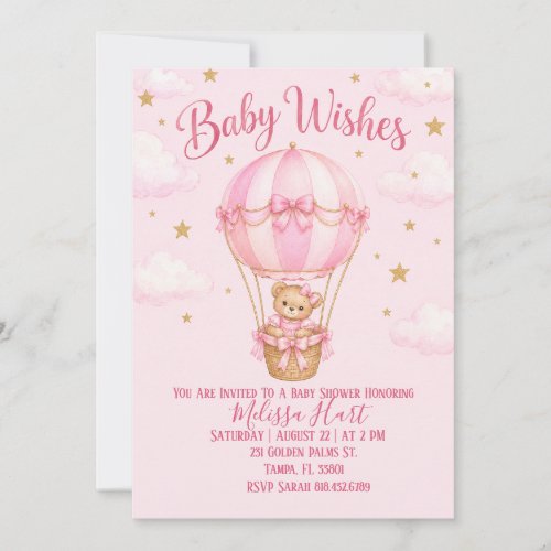 Baby Wishes Baby Shower Invitation