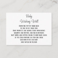 Baby Wishing Well Baby Shower Mini Cards