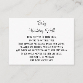 Baby Wishing Well Baby Shower Mini Cards