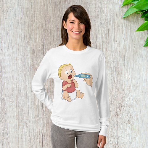 Baby With A Temperature Womens Long_Sleeve T_Shirt