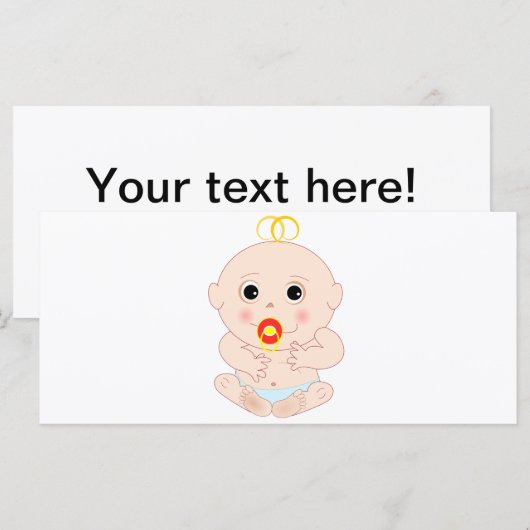 Baby with pacifier cartoon (Front/Back)
