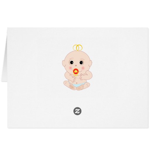Baby with pacifier cartoon (Back Horizontal)
