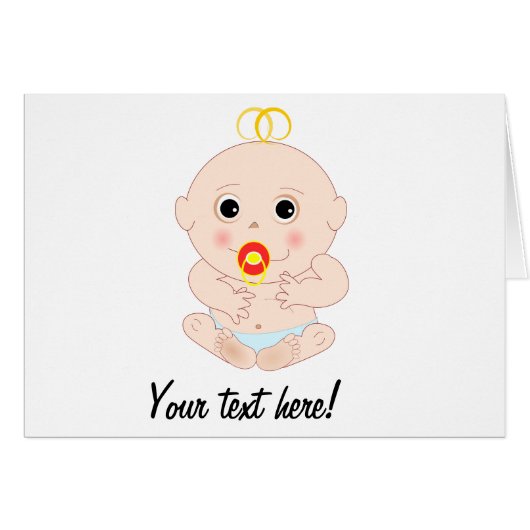 Baby with pacifier cartoon (Front Horizontal)