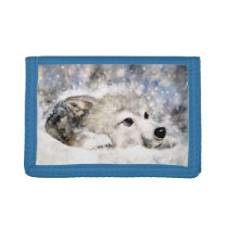 Baby Wolf Trifold Wallet Baby Wolf Trifold Wallet