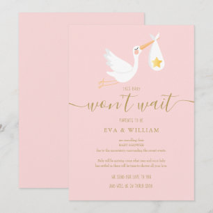 Baby Won't Wait Update Pink Card