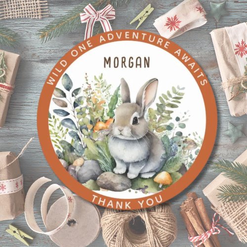 Baby Woodland Animals Favors Thank You Gift Decor Classic Round Sticker