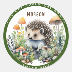 Baby Woodland Animals Favors Thank You Gift Decor Classic Round Sticker
