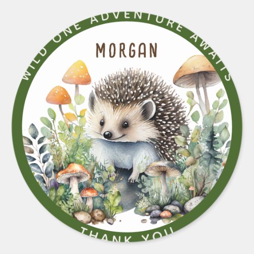Baby Woodland Animals Favors Thank You Gift Decor Classic Round Sticker