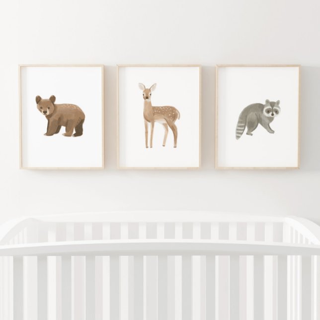 Baby Woodland Animals Nursery Decor Wall Art Sets (Creator Uploaded)