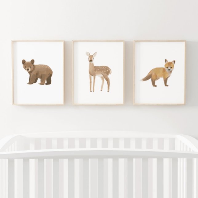Baby Woodland Animals Nursery Decor Wall Art Sets (Creator Uploaded)