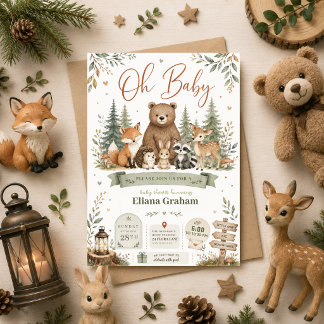 Baby Woodland Baby Shower Template Forest Animals