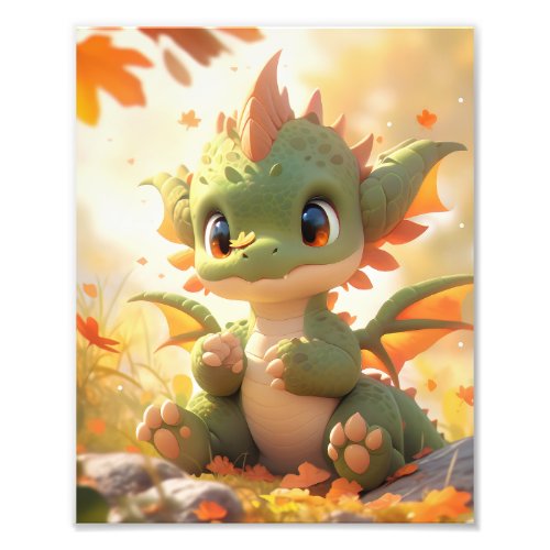 Baby Woodland Dragon Photo Print