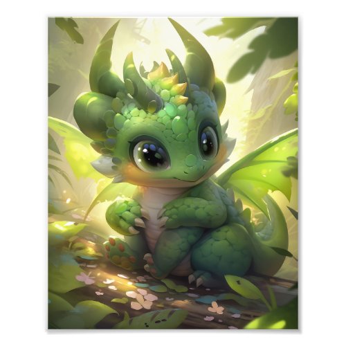 Baby Woodland Dragon Photo Print